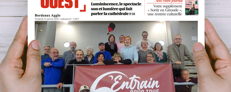 L'Entrain Pour Tous parution Sud Ouest